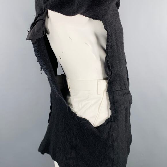 COMME des GARCONS 2022 Size L Black Wool Blend Jacket - Picture 3 of 8